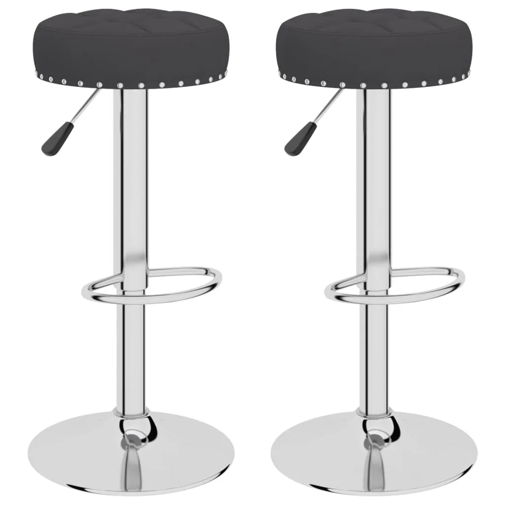 SYFAX™ Set 2 Sgabelli da Bar Neri in Tessuto | Arredo Cucina Robusto