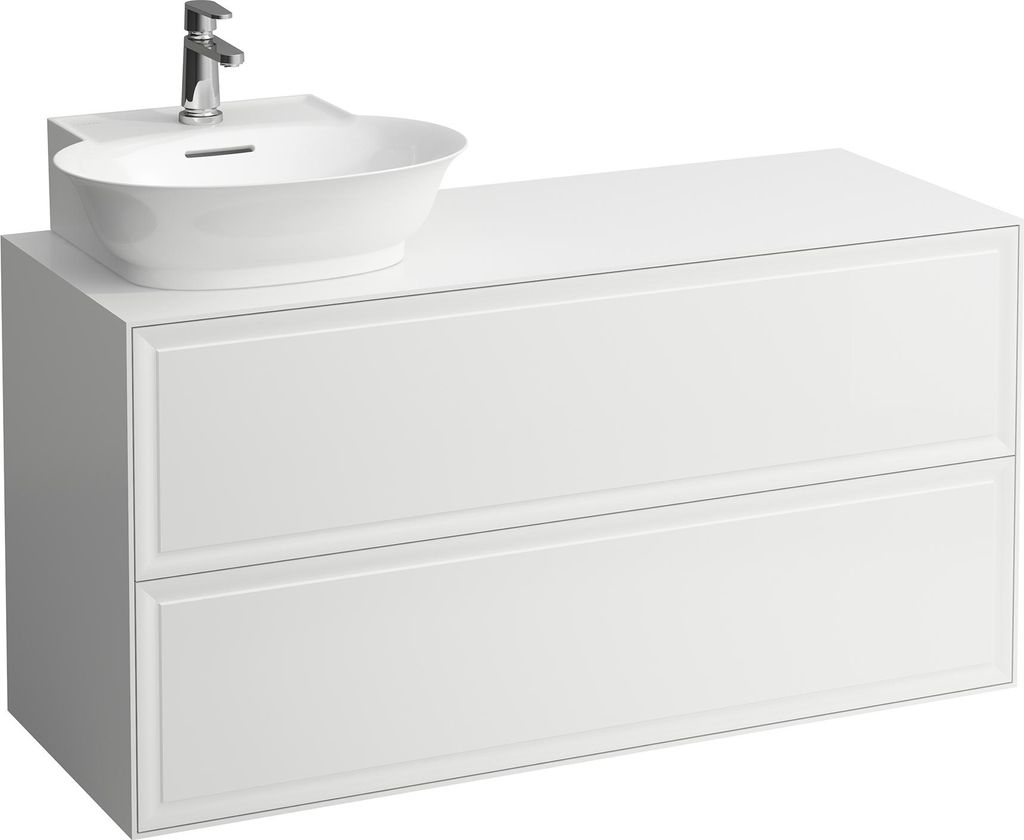 LAUFEN THE NEW CLASSIC Schubladenelement, Ausschnitt links, 1175x455x600mm, 2 Schubladen, zu Aufsatz-Handwaschbecken H816852, H4060870856311