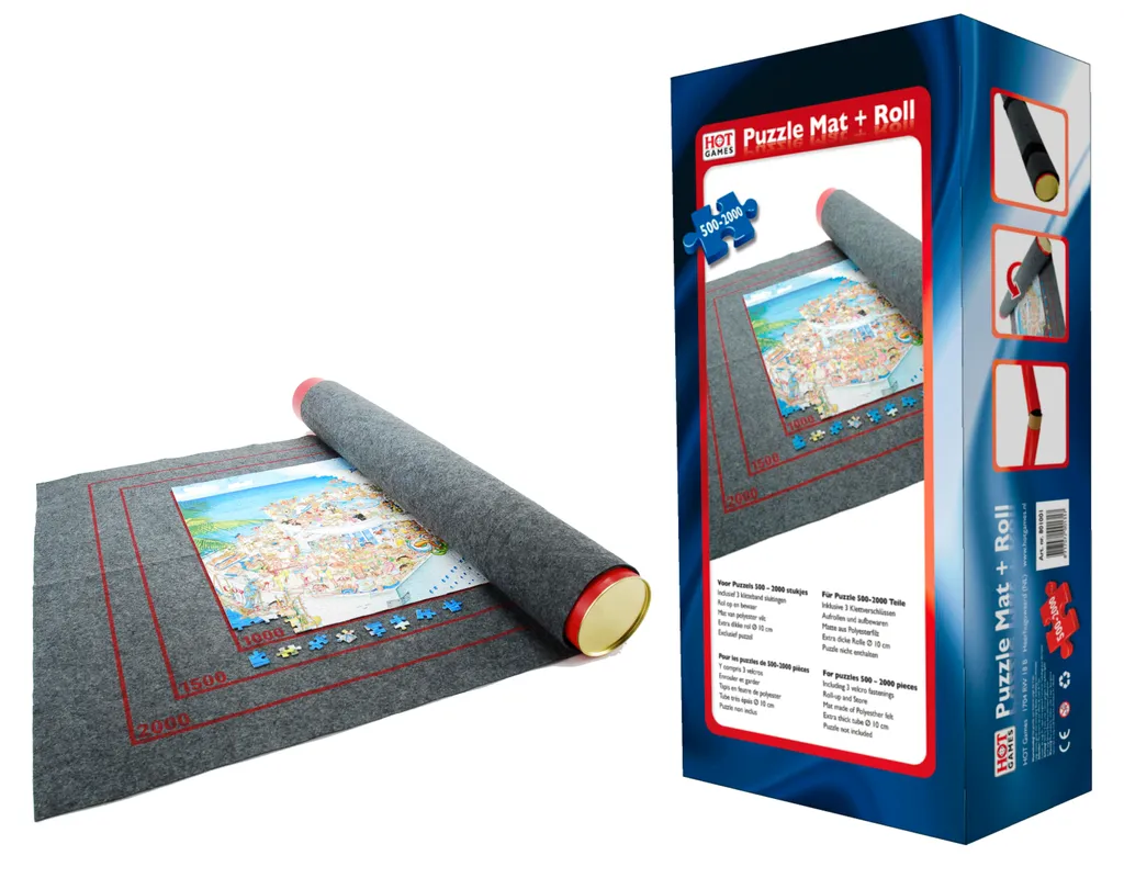 Tapis de Puzzle Enroulable pour Casse-tête de 2000 pièces avec Rouleau