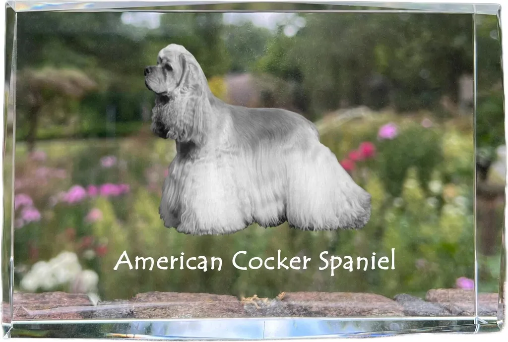 Cristallo con Foto Cane Cocker Americano - Un Regalo Magico