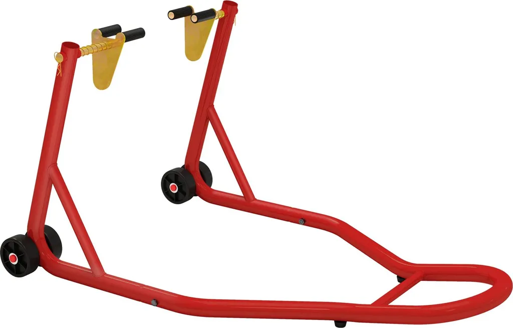 Support de réparation moto avant pour entretien et garage acier rouge