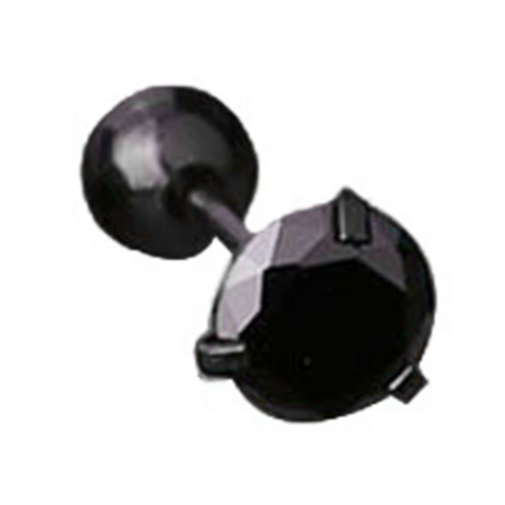 1 Stück Damen-Ohrring, Zirkonia, kleines Schmuckzubehör, glänzender, bunter Ohrstecker zum Einkaufen-Schwarz + Schwarz,4 mm