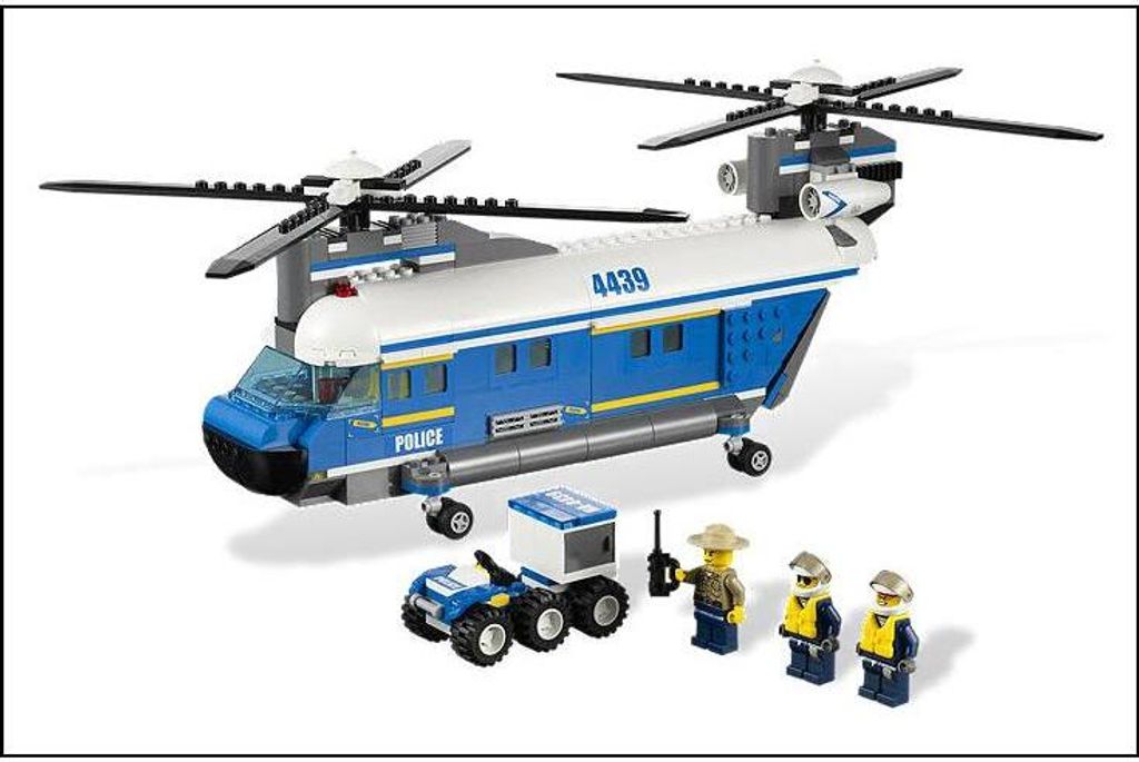 Lego City 4439 Hubschrauber Mit Doppelrotor Polizei Helikopter + Geländequad
