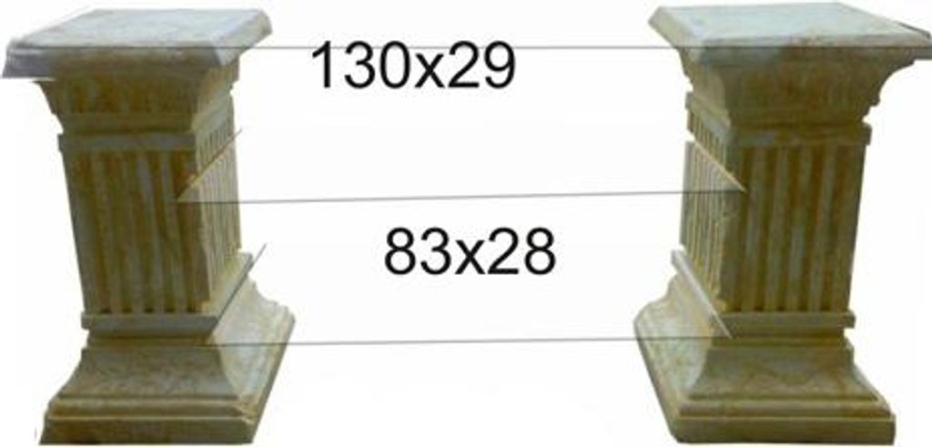 RTV Regal Säulen Säulen Skulpturen 130x29cm Statuen TV Wohnzimmer Regale Neu