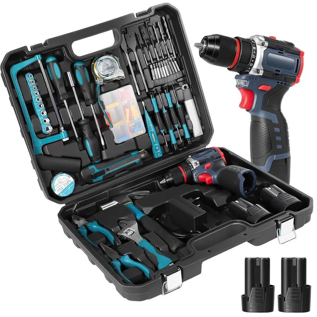 Perceuse sans fil 18V 55Nm Brushless 2 vitesses et double batterie 2Ah