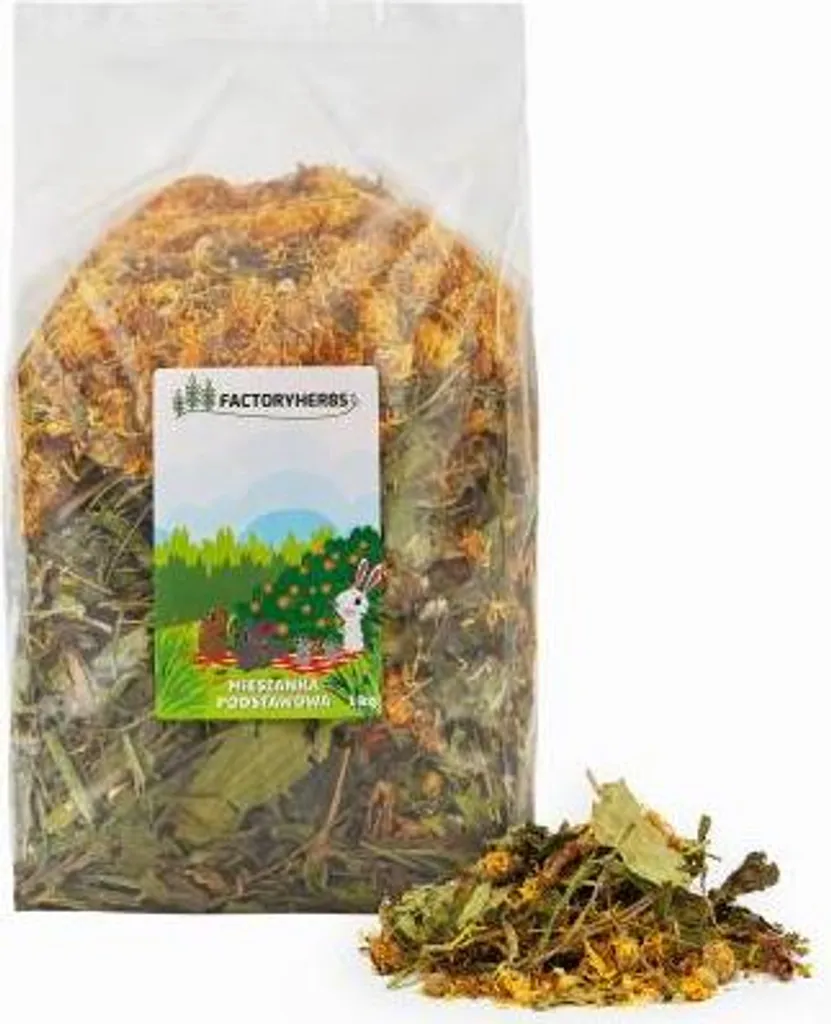 Mélange d'herbes pour lapins et rongeurs FACTORYHERBS Mélange de base 1kg