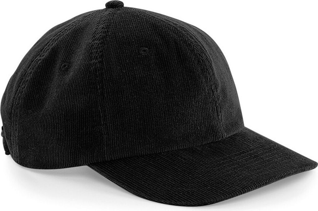 Beechfield Herren Heritage Cord Kappe RW5985 (Einheitsgröße) (Schwarz)