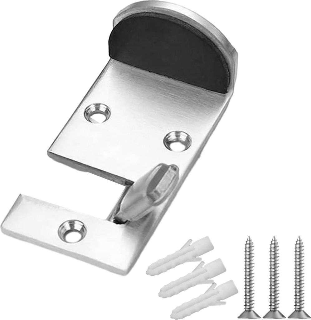 Türstopper aus Edelstahl, Wandschutz, robust, Metall, selbstklebend, ohne Bohren, winddicht, kollisionssicher, für Teppichfliesen, Beton, Holzbö...