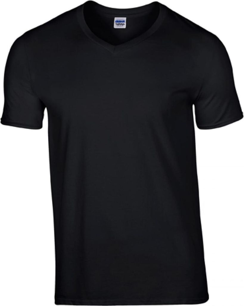 Gildan 64V00 | Softstyle V-Neck Herren T-Shirt - Farbe: Black - Größe: XL