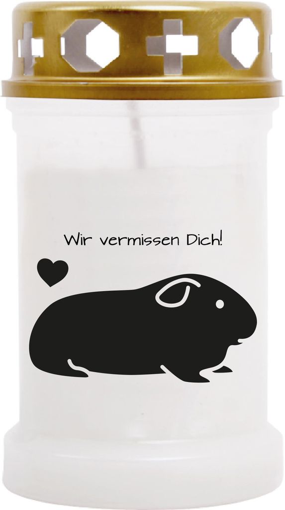 Grabkerze Gedenkkerze "Haustier" (40 bis 170 Stunden Brenndauer), mit vers. Motiv