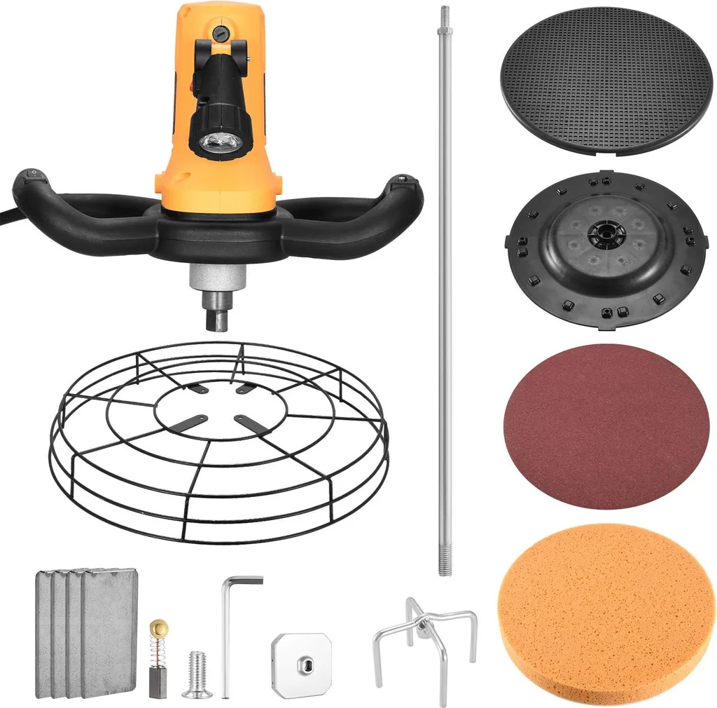 Lisseuse à béton pour lisser vos dalles et sols de garage 220V 1999W Orange