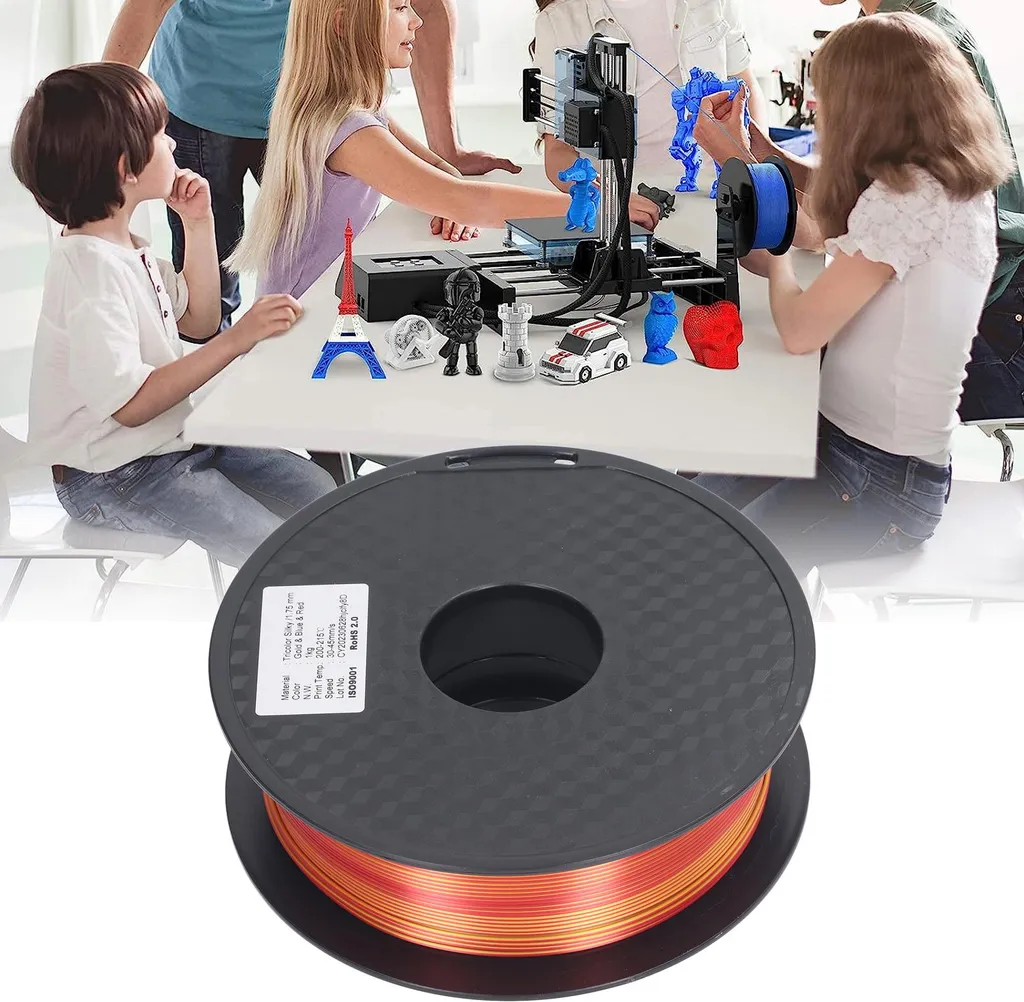 Filament PLA 1.75mm Or Bleu Rouge souple pour impression 3D de précision - 12