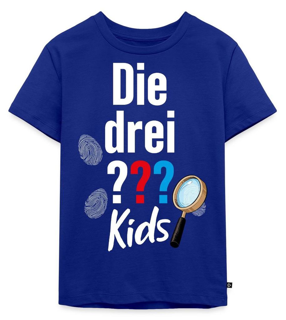 Spreadshirt Die Drei Fragezeichen Kids Logo und Gadgets Kinder Premium T-Shirt, 134/140 (8 Jahre), Royalblau