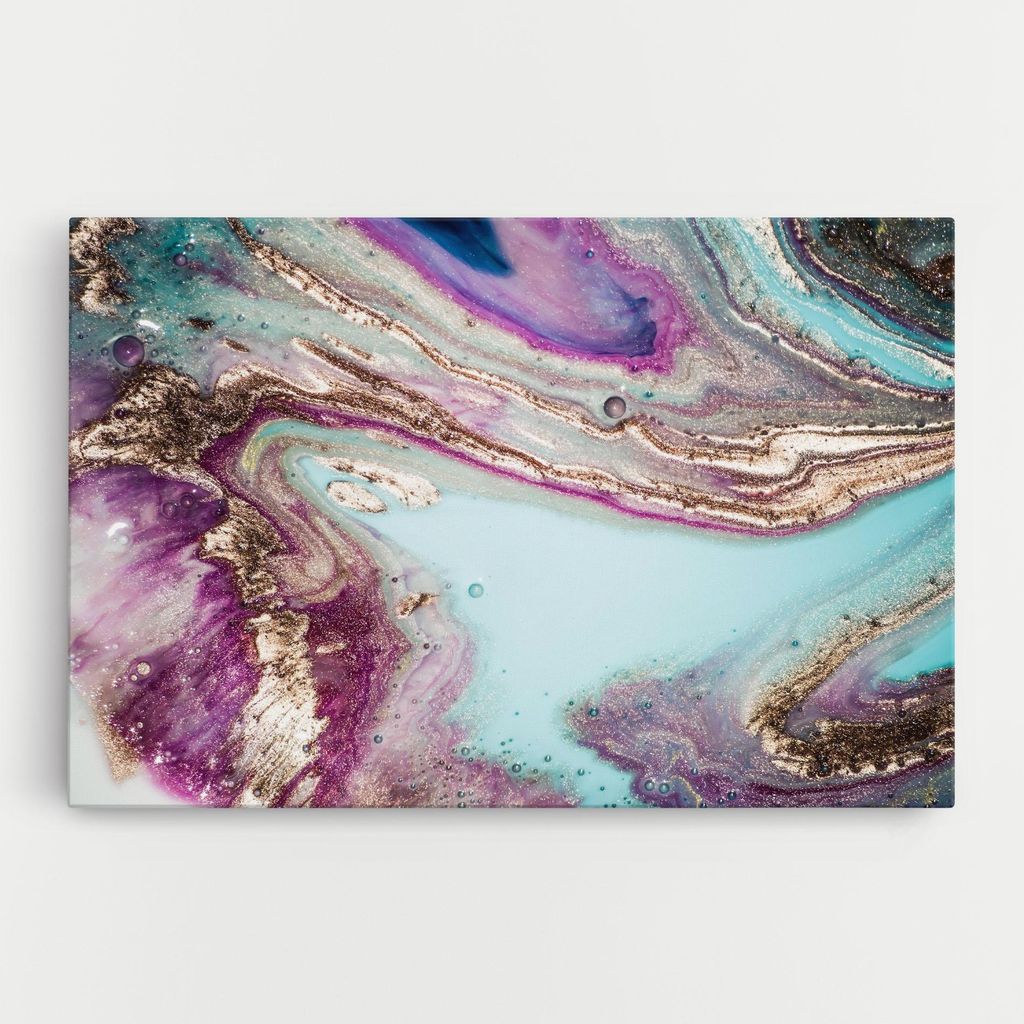 ARTHUB Leinwandbild 80x120 cm, Pink Marble Shades | Wohnzimmerdekoration, Hängende Bilder, Wanddekoration, Heimdekoration, Abstrakte, Marmor
