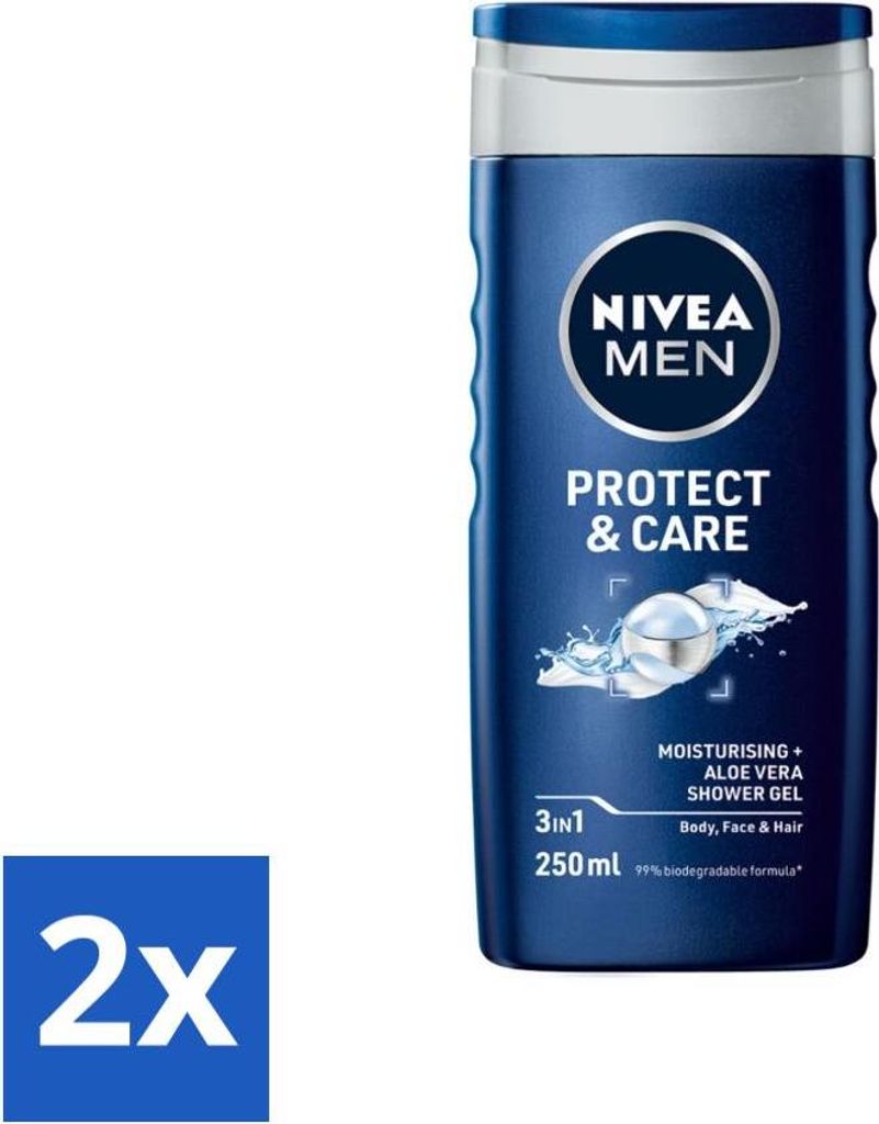 NIVEA Men Duschgel Protect & Care 250 ml - Vorteilspack - 2 Stücke