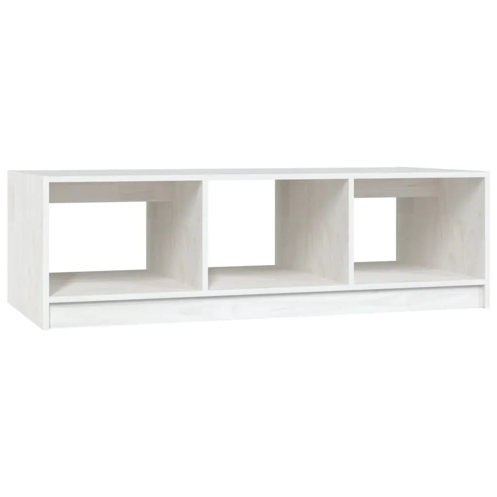Tavolino Bianco 110x50x34 cm in Legno di Pino Massiccio - Offerta Online