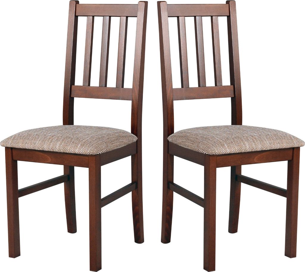 LeafDesign Esszimmerstühle Holz - Stuhl Buche Massiv - Stühle Esszimmer 2er Set - Holzstuhl - Esstischstühle - Küchenstühle 2er Set 2x BOS 4, ...