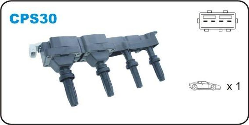 JANMOR CPS30 Zündspule OE 597080 kompatibel mit Partner, 307, 206, 1007, Xsara, C4, C4er, C3, C2, Berlingo