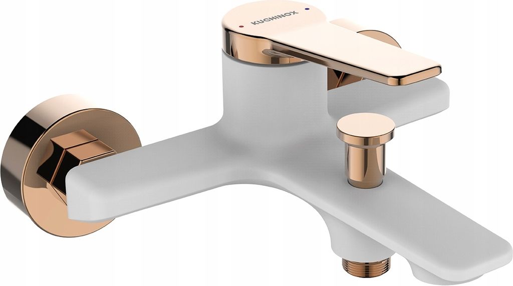A close-up studio shot of a modern bathroom faucet.