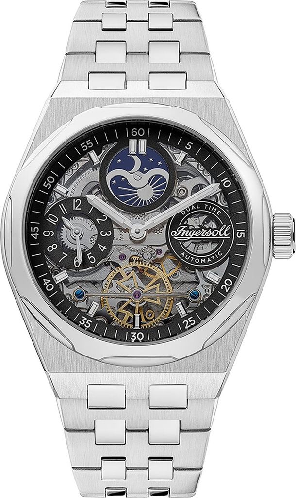 Ingersoll I12901 The Broadway Dual Time Automatik Herrenuhr 43mm 5ATM