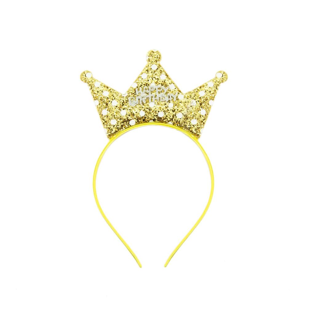Haarreif für Prinzessin Glitzer Haareifen mit Krone für Karneval Fasching Party