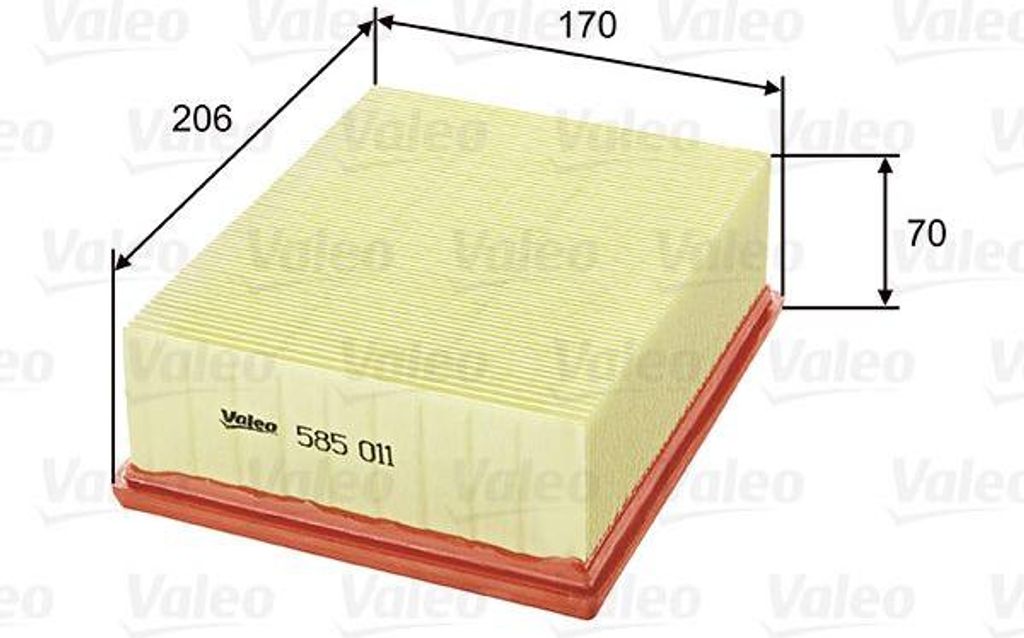 VALEO 585011 Luftfilter OE 1444J4 kompatibel mit Xsara, 206