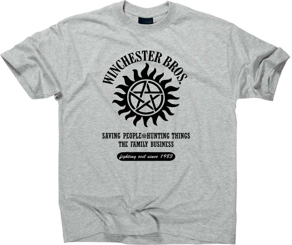 Styletex23 T-Shirt Winchester Bros Family Fan, sport grey, XXL