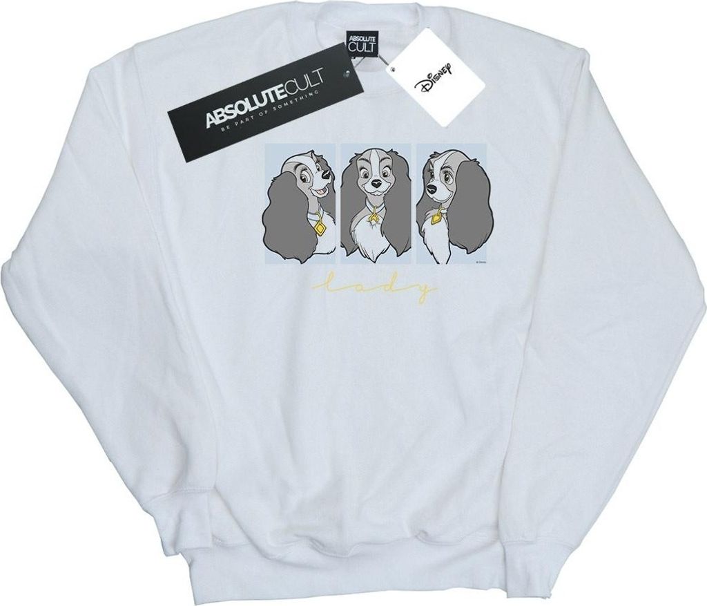 Disney - "Lady And The Tramps" Sweatshirt für Herren BI18304 (M) (Weiß)