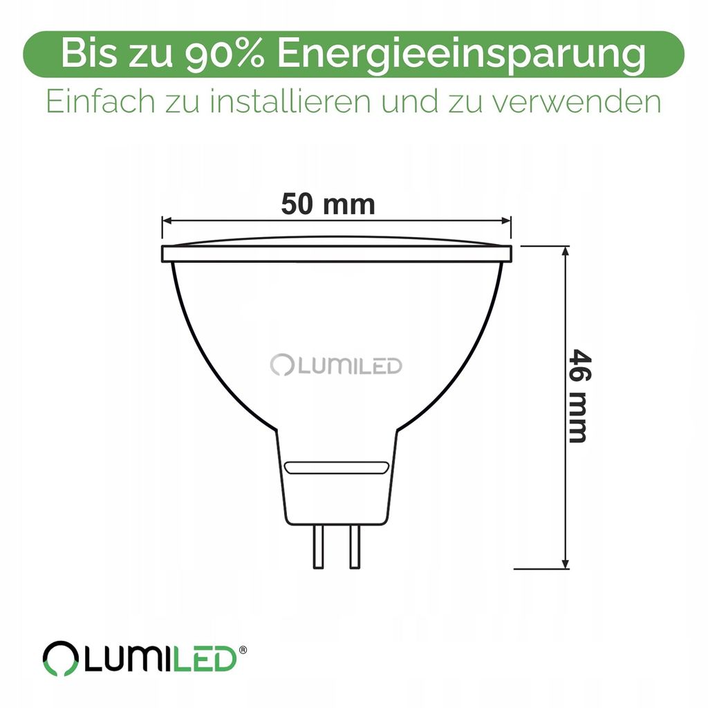 LUMILED GU5.3 LED žárovky 230V žárovky 10 kusů sada MR16 6W Obrázek produktu 7