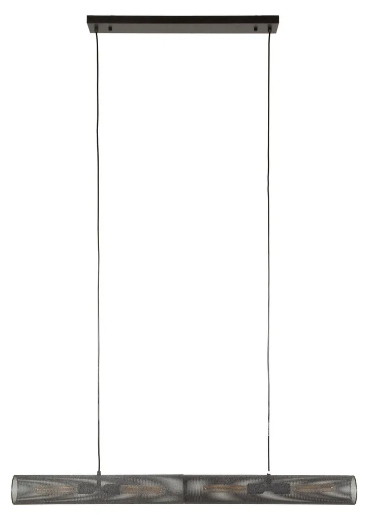 Suspension Plafonnier Tube Noir 120 cm - Rampe d'Éclairage LED pour Salon