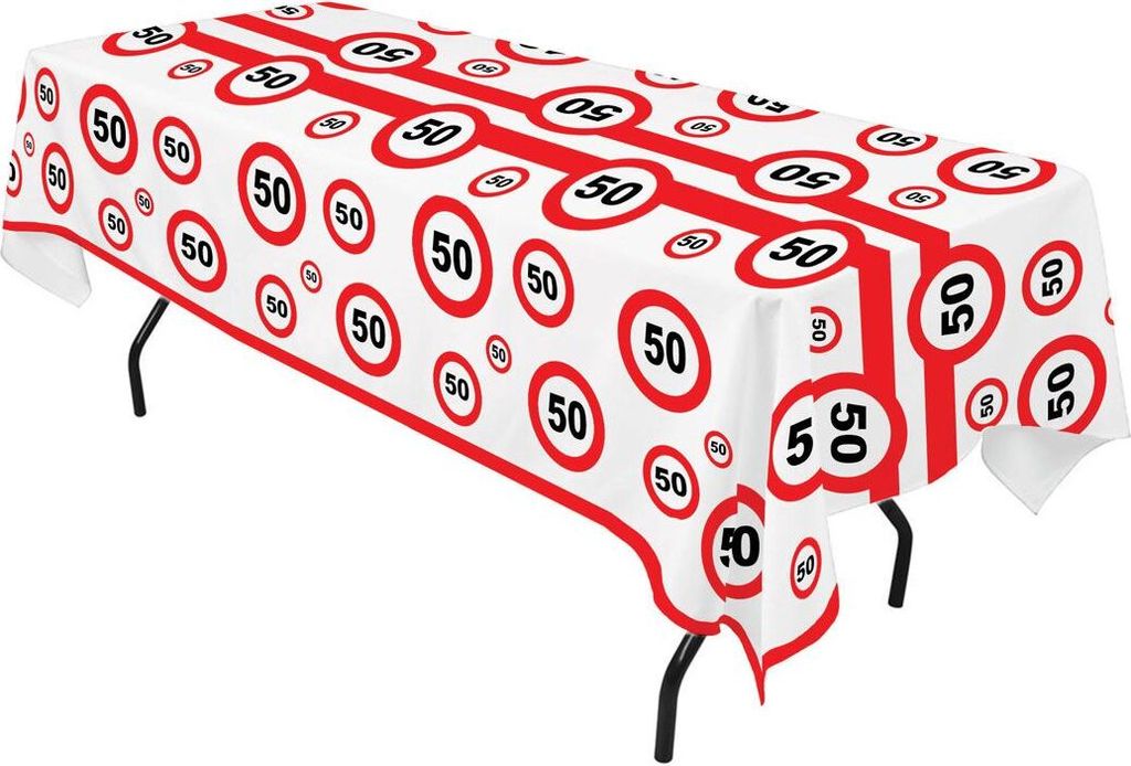 Tablecloth 270x136cm traffic sign 50years Produktbild 