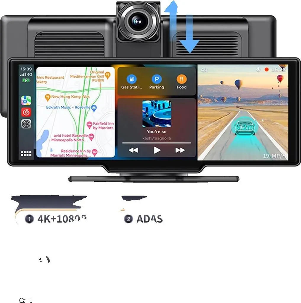 Dashcam 4K anti-litige : preuve vidéo nette de nuit avec kit complet