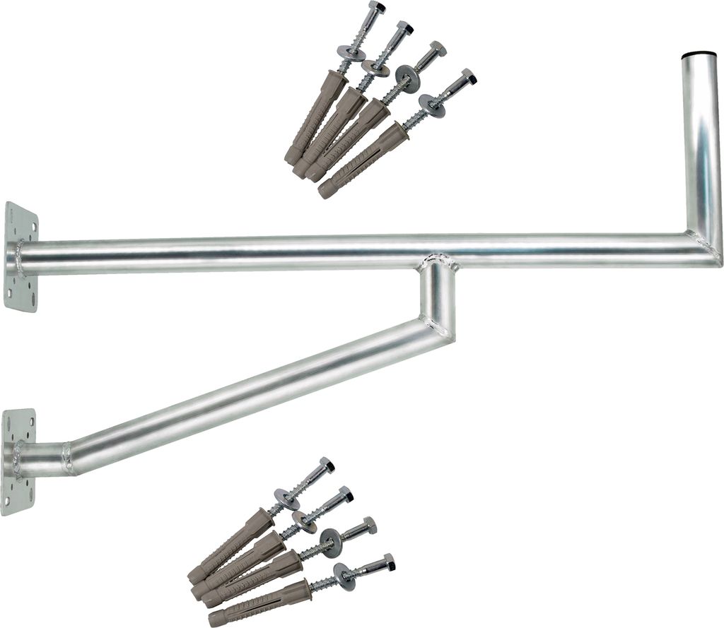 PremiumX 100cm Wandhalter Aluminium zwei Wandplatten SAT Schraubensatz