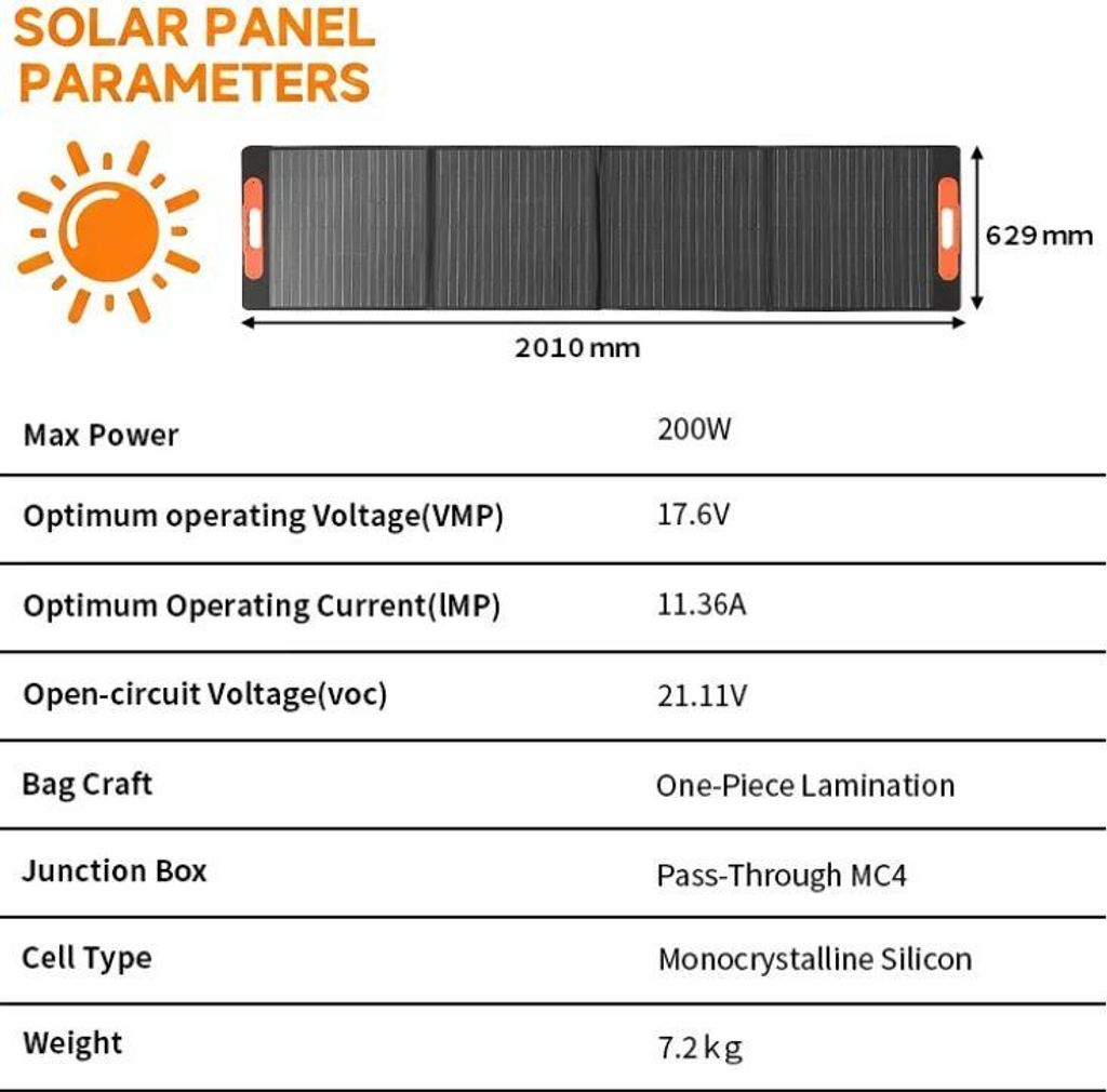 Solarpanel, flexibles Design, hohe Effizienz, 200w