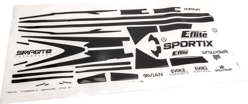 E-flite Decal Sheet: Sportix 1.1m