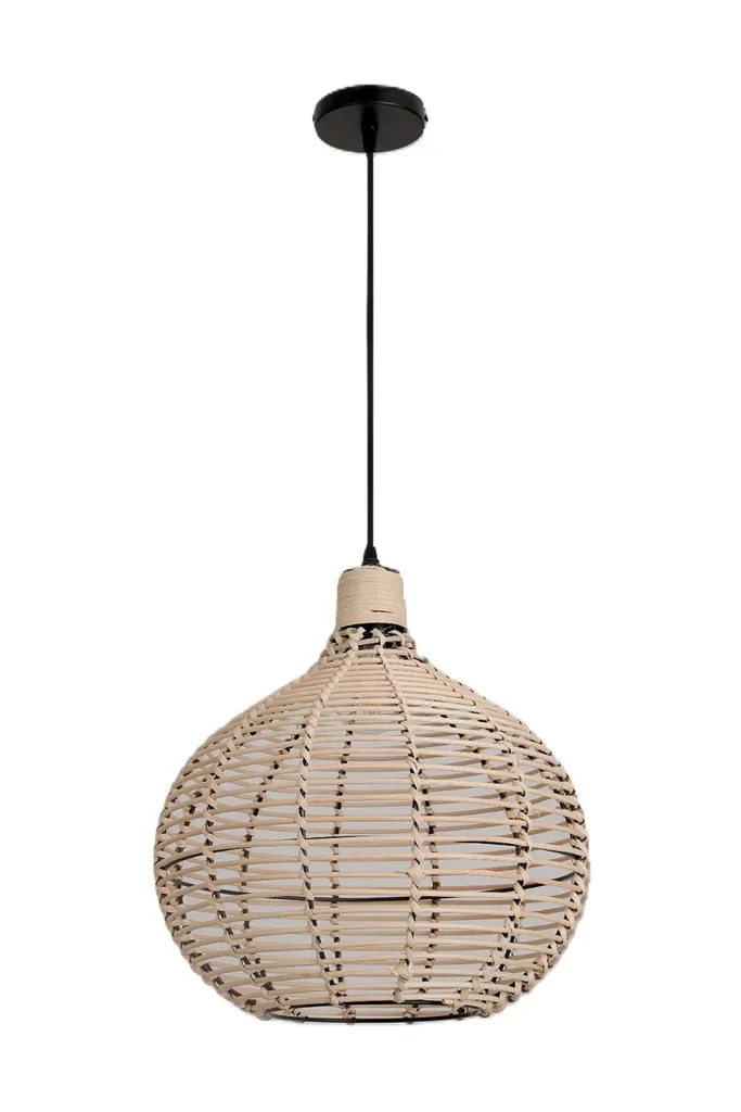 Lampe suspendue tressée en rotin naturel Ø36cm style bohème décoratif