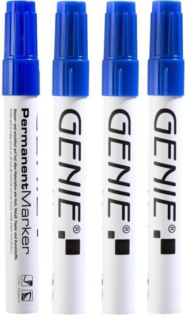Genie 40034, Blau, Rundspitze, Schwarz, Weiß, Aluminium, Kunststoff, 1 mm, 3 mm