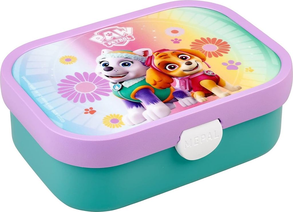 Mepal - Lunchbox Campus - Bento Lunchbox für Kinder - Brotdose mit Bento-Fach & Gabel - Meal Prep Box mit Clip-Verschluss - BPA-frei & Spülmaschi...