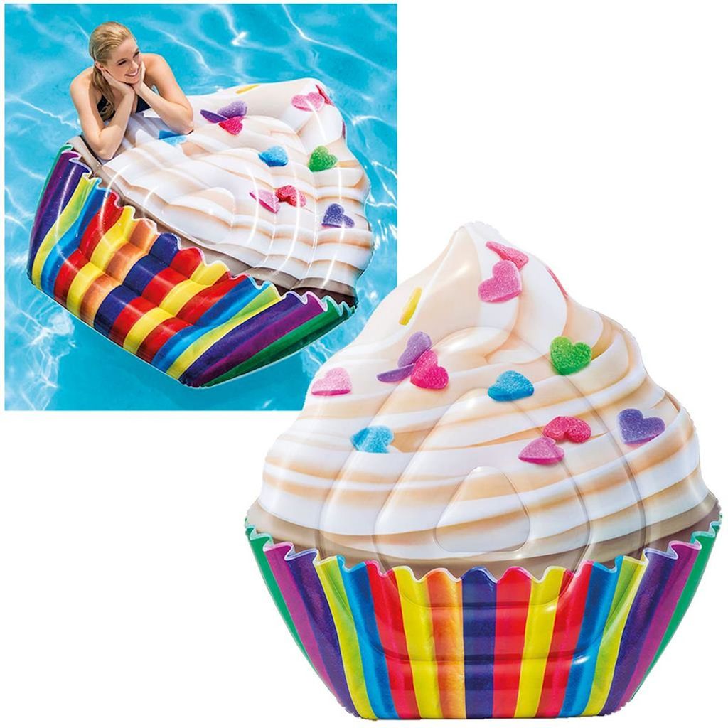 Intex 58770 Luftmatratze Cupcake 142 x 135 cm Muffin Produktbild 