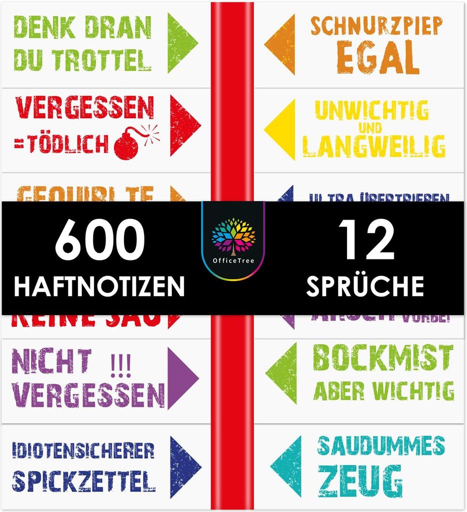 OfficeTree 600x freche Haftnotiz lustig Studenten - Sticky Produktbild 