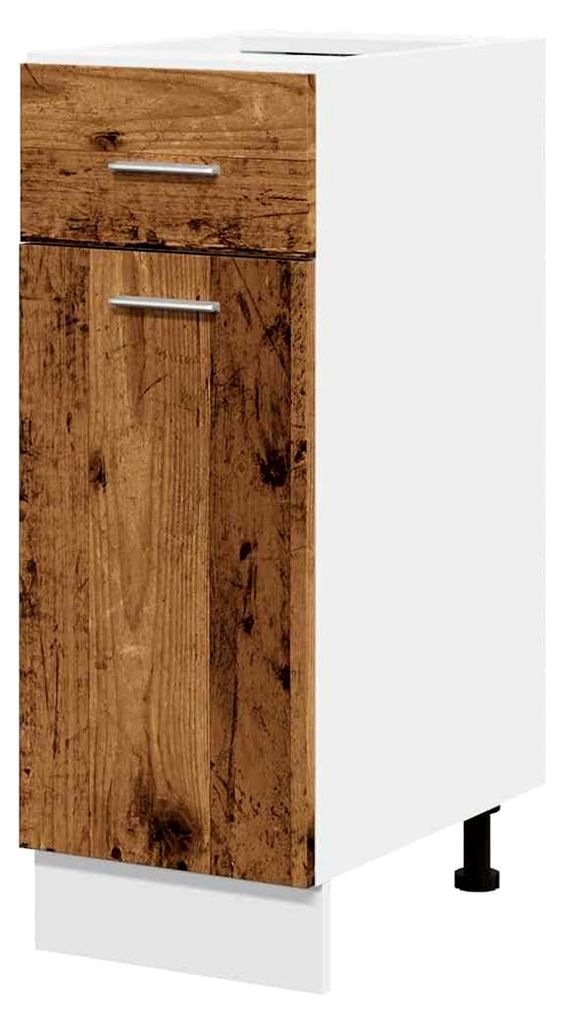 Unterschrank mit Schublade für die Küche, Lyon, Altholz