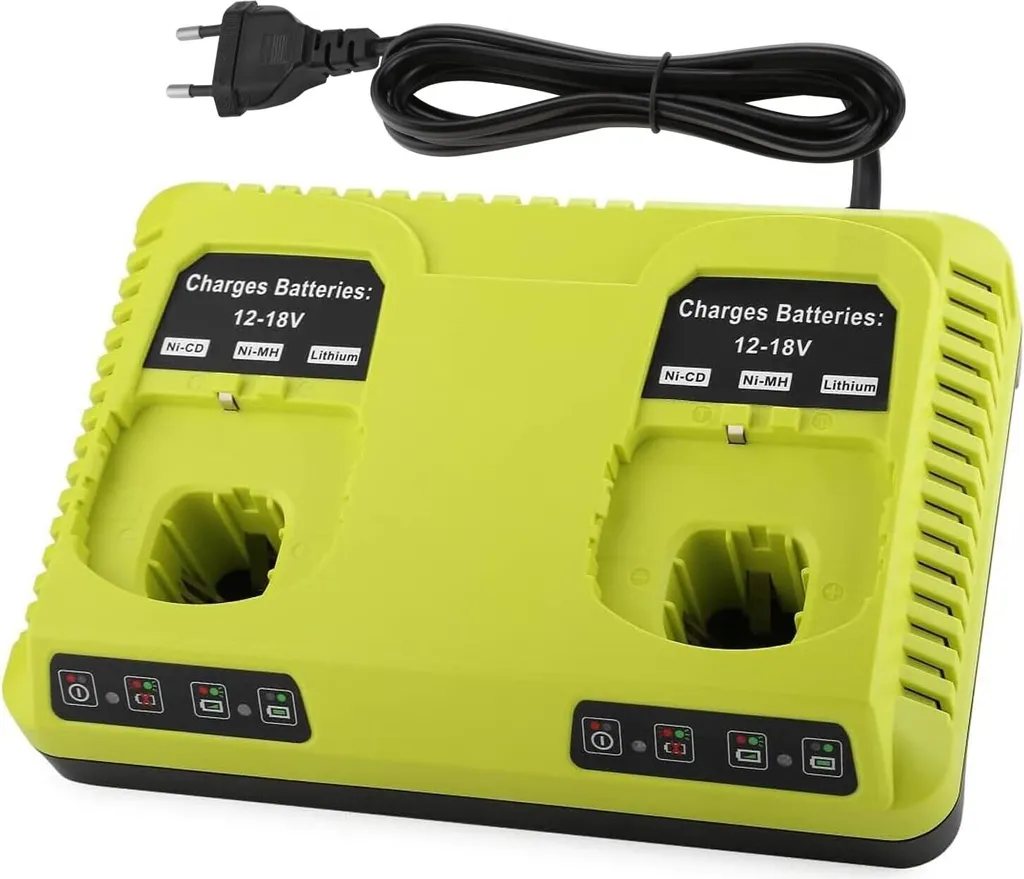Chargeur Double P117 pour Batteries Ryobi ONE+ 18V P108 P107 et P102
