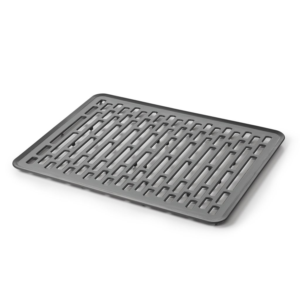 OXO Spülbeckenmatte groß 31x40x1,3cm grau, Silikon, Grau, Produktbild 