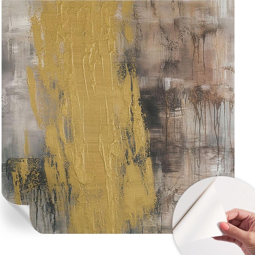 Selbstklebende Wandtapete - Dekorative Tapete für Wohnzimmer - Klebefolie für Wandbilder - Tapetenfolie für Wanddekoration - 250x250 cm - Abstra...