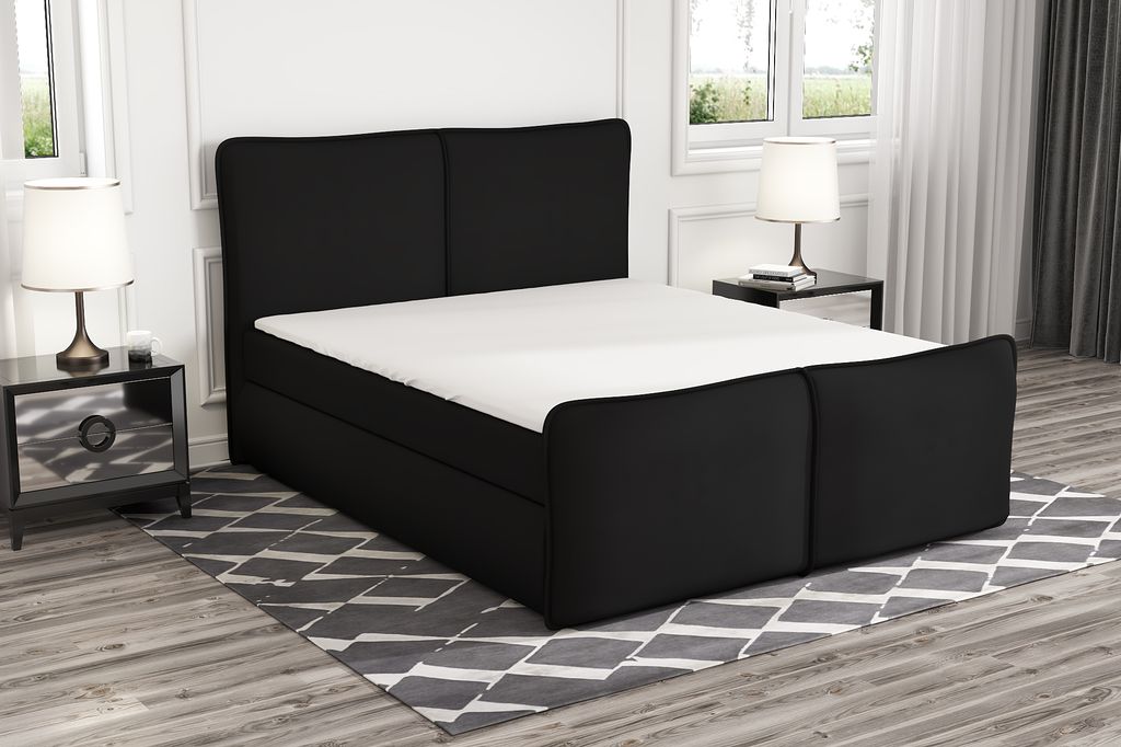 Boxspringbett KEDO 120x200 mit 2 Bettkästen, Bonell-Matratze und Topper. Möbel vom Hersteller- Handarbeit! Bett Komplett-Set mit Matratze, Bettka...