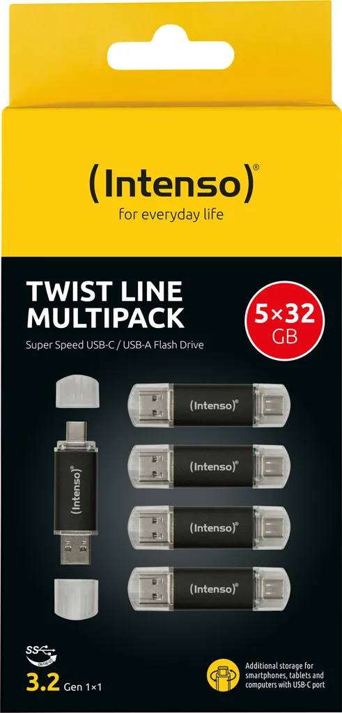 Clé USB-C 32 Go USB 3.2 Gen 1 Intenso Twist Line avec Coque Pivotante x5 - 2