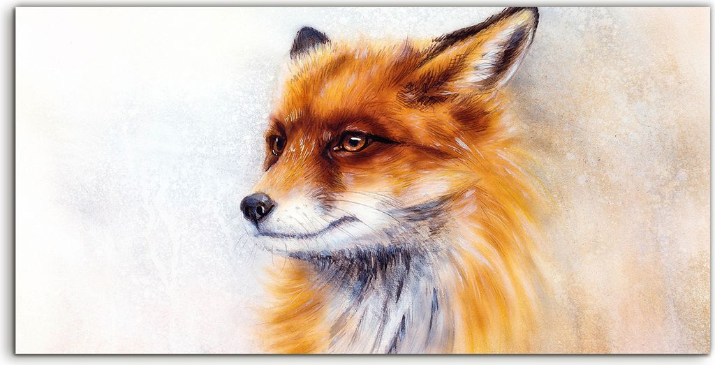 Coloray Acrylbild 120x60 Wandbild Acrylbilder Kunstdruck Ingwer Tier Malerei Fuchs