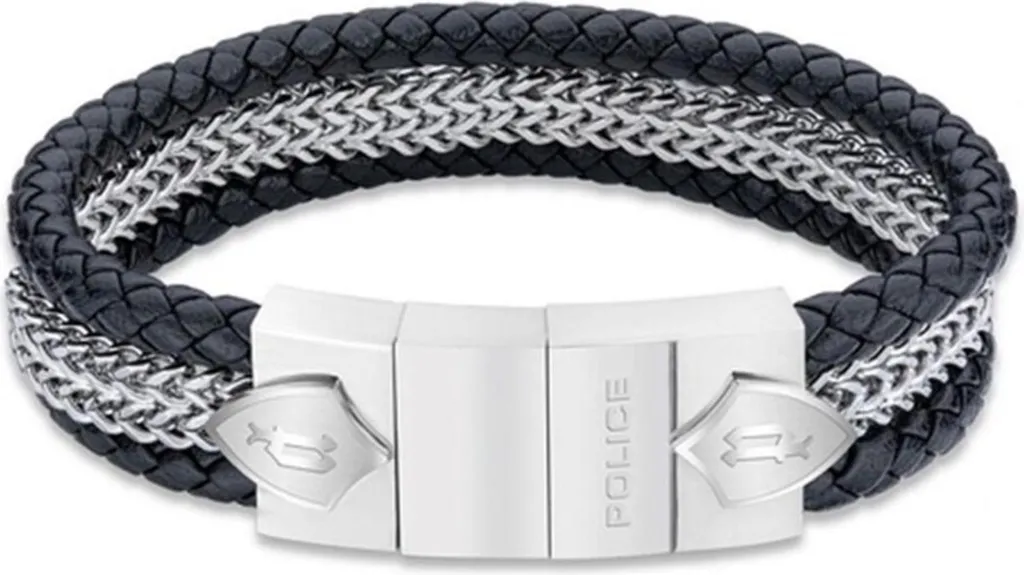 Gourmette Homme Police PEAGB2119803 - Bracelet en Acier Inoxydable Noir