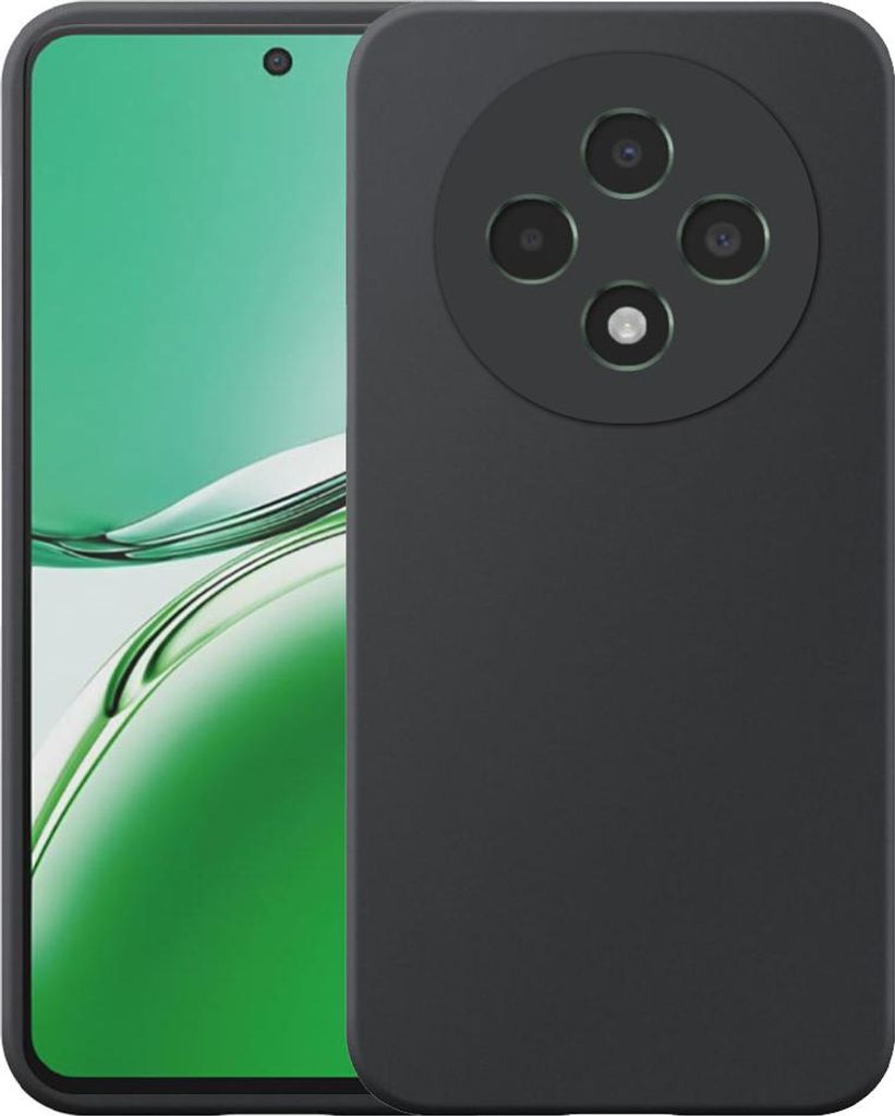 Geeignet für Oppo Reno 12F Phone Case Schwarz Flexible Silikon TPU Case - Flexible Back Cover Case Silikon TPU - Schwarz - Smartphonics