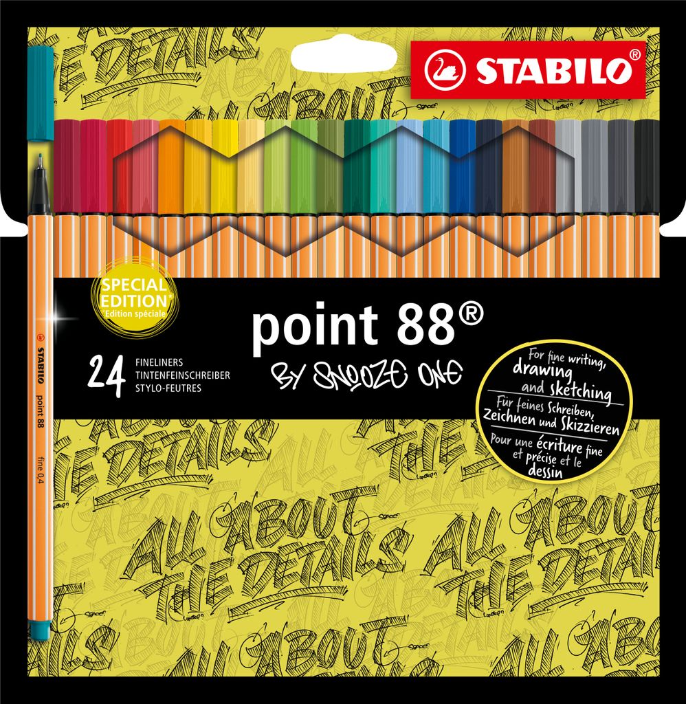 STABILO Fineliner point 88 "Snooze One" 24er Karton-Etui